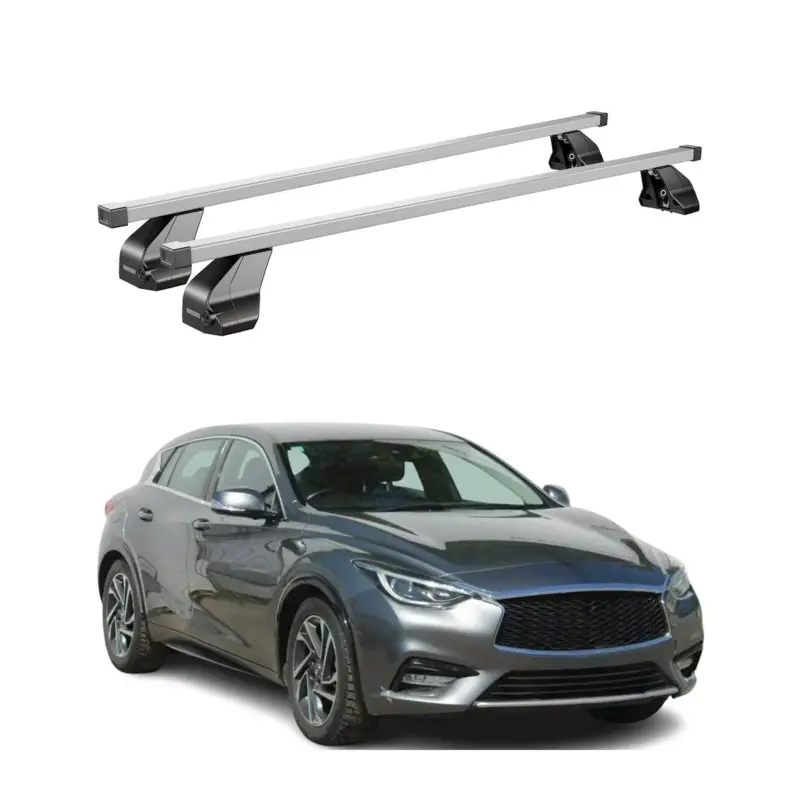 Begrenztes Angebot Menabo Dachträger Grundtäger für Infiniti Q30 2015-2019 75kg Stahl Silber 2 tlg