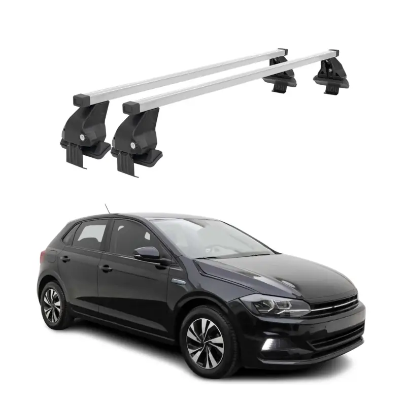 Bestpreis Menabo Dachträger Grundtäger für VW Polo 2021-2026 50kg Stahl Silber 2tlg