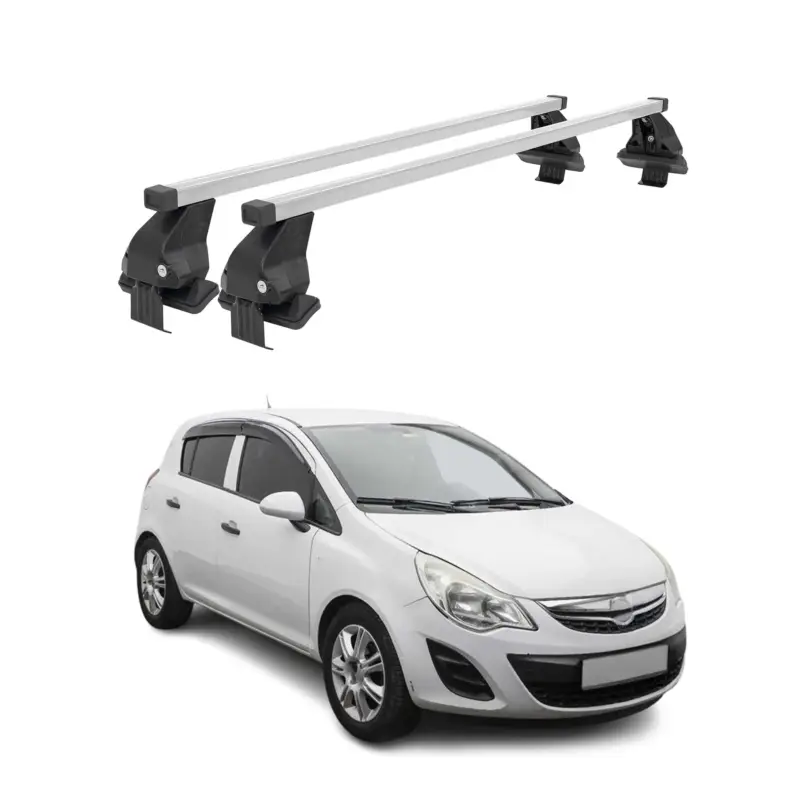 Schnäppchen Menabo Dachträger Grundtäger für Opel Corsa D 2010-2014 FL 5tür 50kg Silber 2x