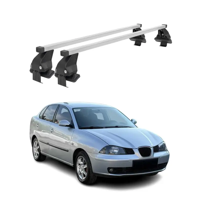 Solange Der Vorrat Reicht Menabo Dachträger Grundtäger für Seat Cordoba 2002-2009 50kg Stahl Silber 2 tlg