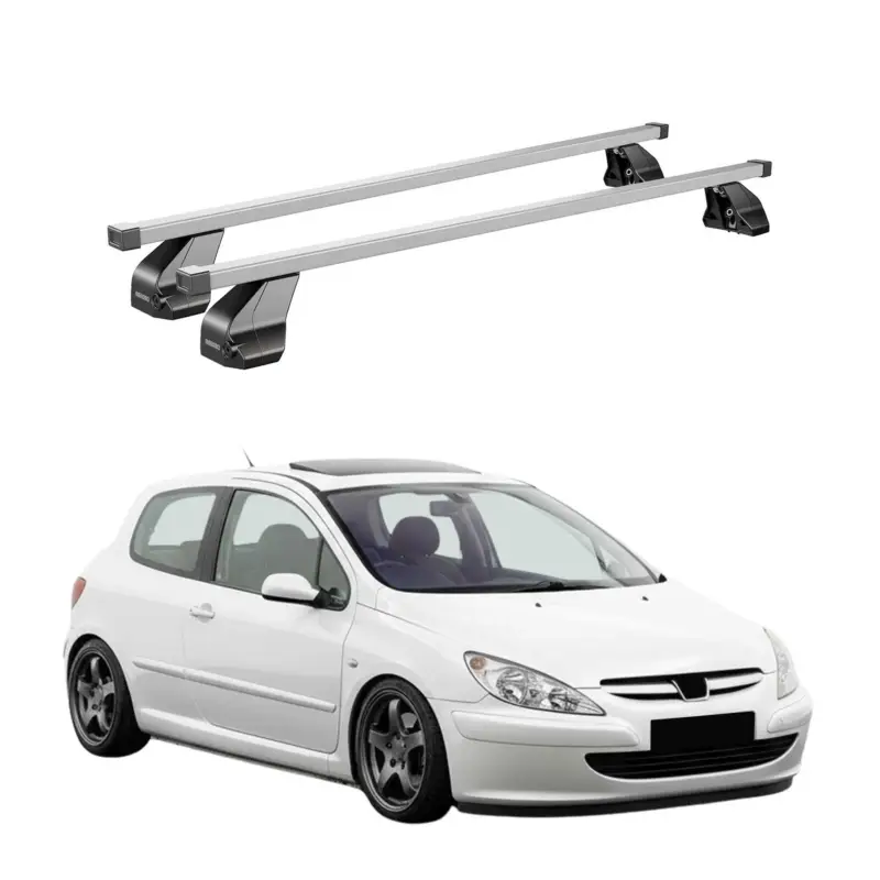 Menabo Dachträger Grundtäger für Peugeot 307 2001-2008 3-trg 75kg Stahl Grau 2x Expressversand