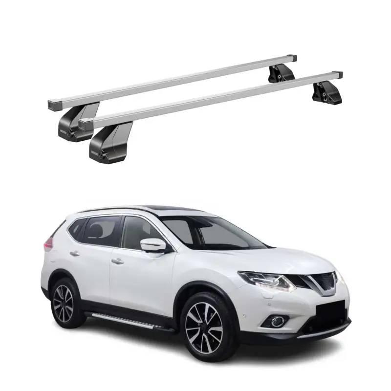 Rabatt Menabo Dachträger für Nissan X-Trail T32 2014-2017 Pre-FL 75kg Stahl Silber 2x