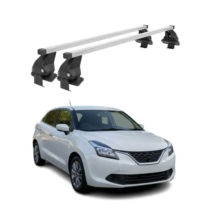 Preisknaller Menabo Dachträger Grundtäger für Suzuki Baleno 2015-2019 Pre-FL 50kg Silber 2x