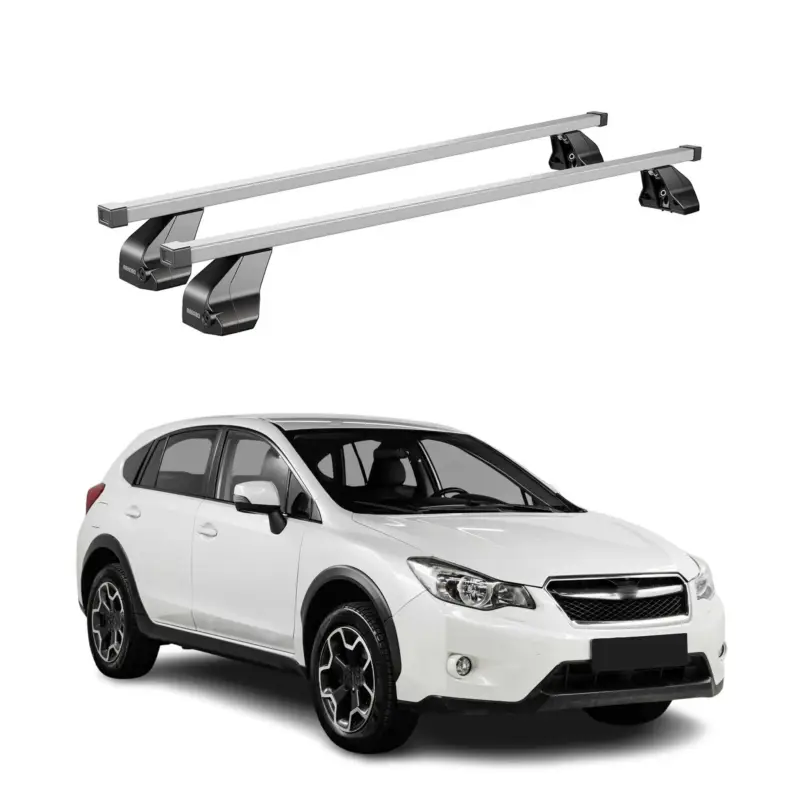 Neue Kollektion Menabo Dachträger Grundtäger für Subaru XV mk1 2012-2017 75kg Stahl Silber 2 tlg