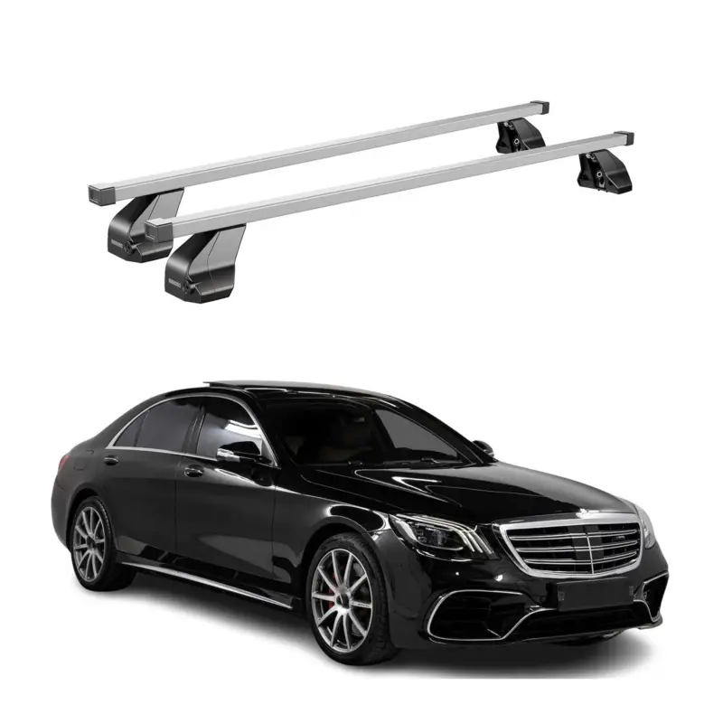 Menabo Dachträger für Mercedes S Klasse W222 2013-2020 75kg Stahl Silber 2x Bestpreis