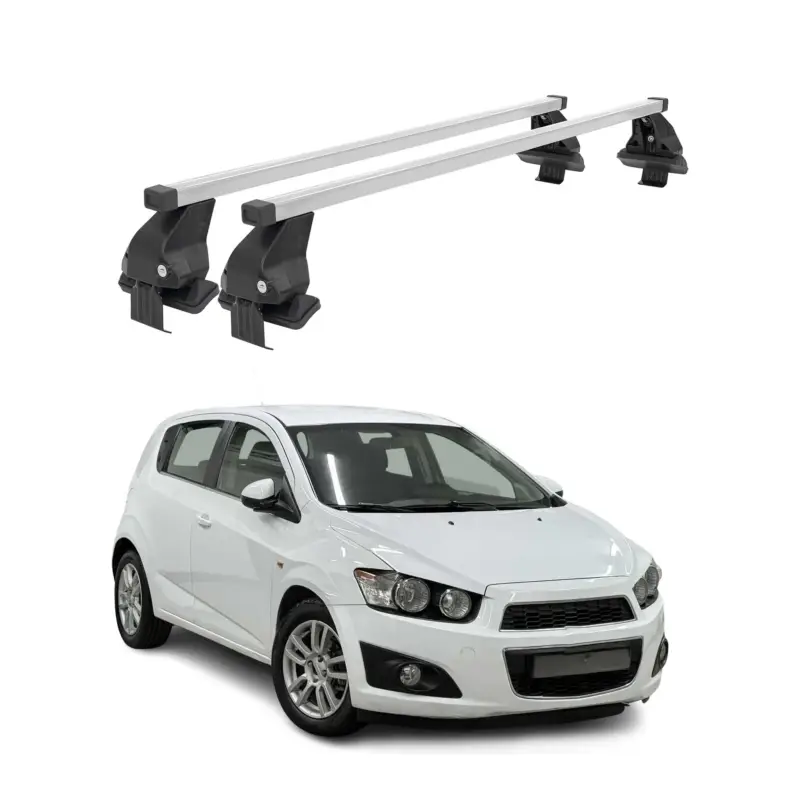 Super-Preis Menabo Dachträger Grundtäger für Chevrolet Aveo T300 2011-2020 50kg Stahl Silber