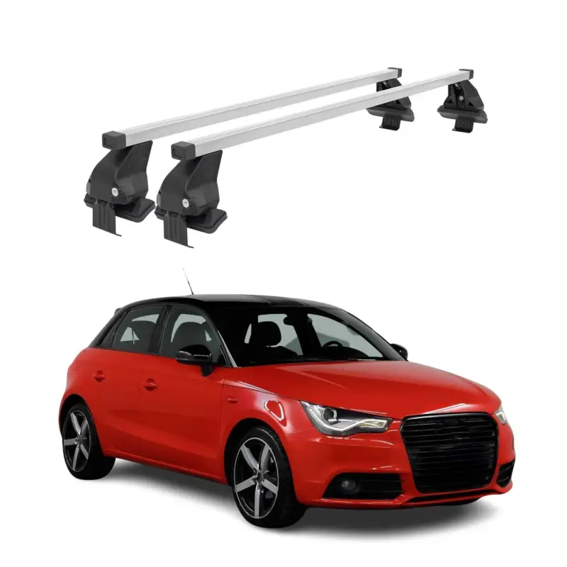 Menabo Dachträger für Audi A1 8XA Sportback 5tür 2012-2018 50kg Stahl Silber 2x Preisknaller