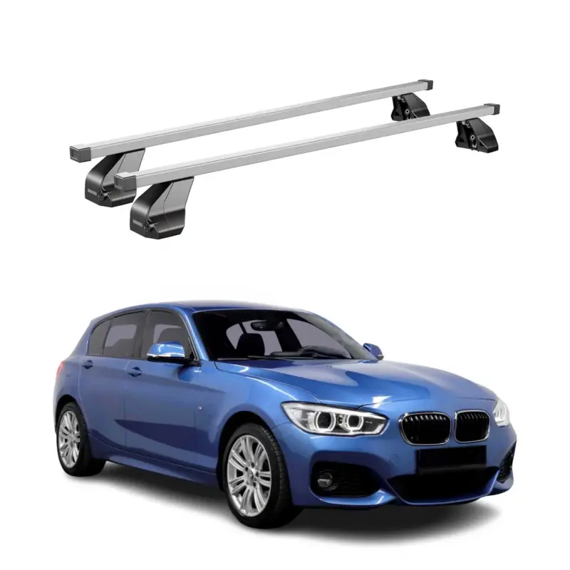 Menabo Dachträger für BMW 1er F20 F21 2012-2019 75kg Stahl Silber 2x Schneller Versand