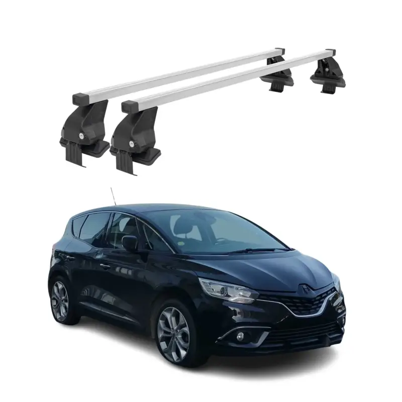 Menabo Dachträger Grundtäger für Renault Scenic mk4 2016-2022 50kg Stahl Grau 2x Sale
