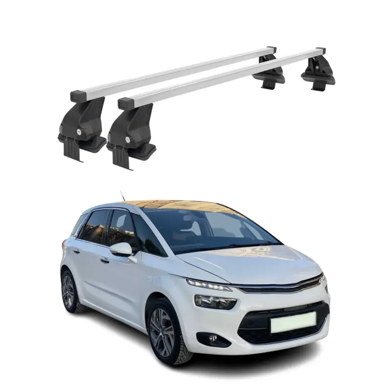 Menabo Dachträger Grundtäger für Citroen C4 Picasso 2013-2018 50kg Stahl Grau 2x Rabatt