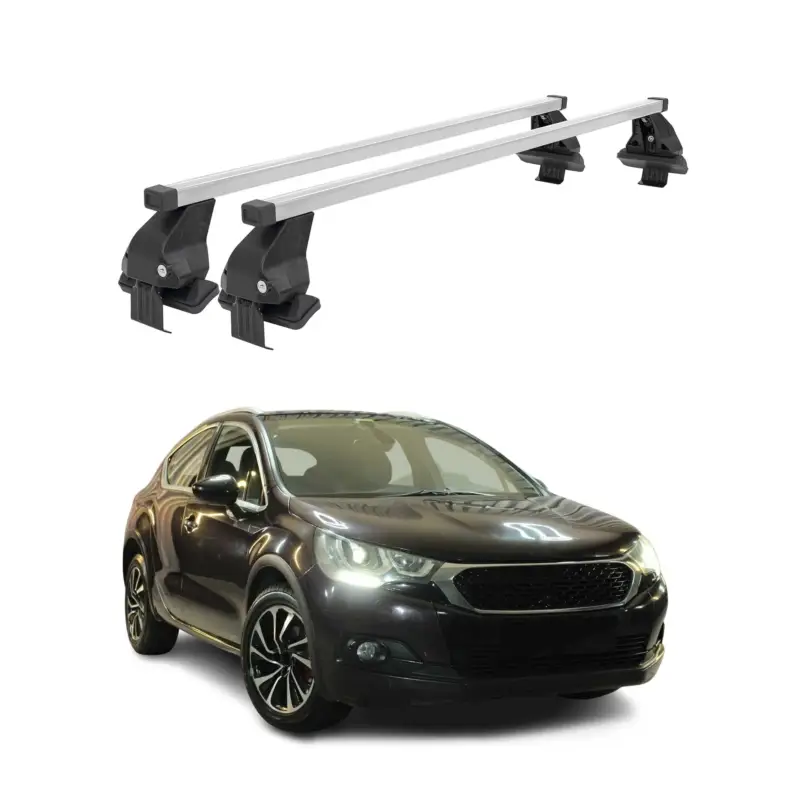 Abverkauf Menabo Dachträger Grundtäger für DS4 Crossback 2015-2018 50kg Stahl Silber 2 tlg