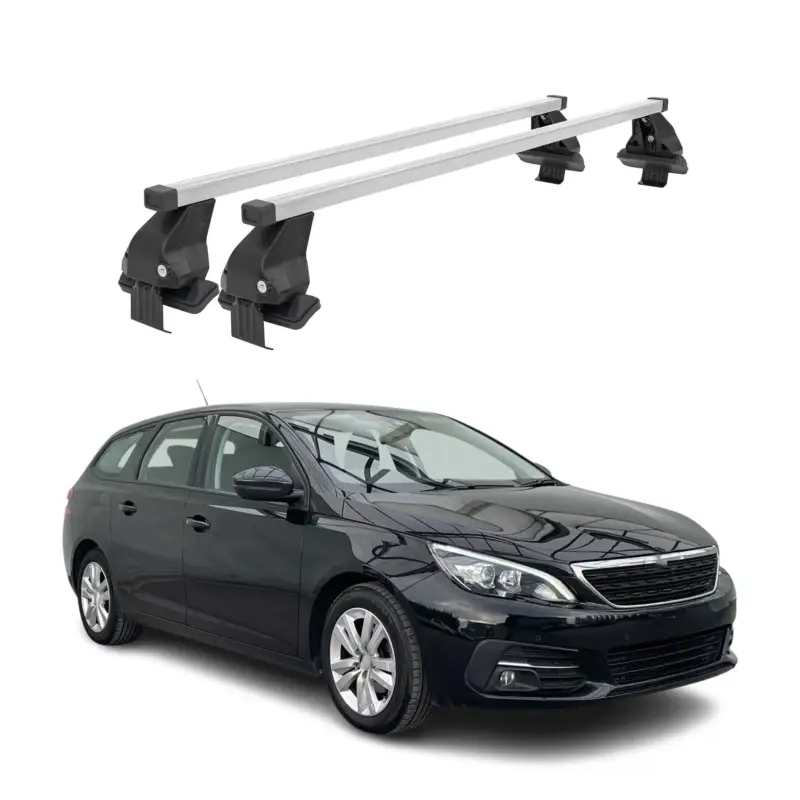 Schnäppchen Menabo Dachträger Grundtäger für Peugeot 308 Kombi 2013-2021 50kg Stahl Grau 2x