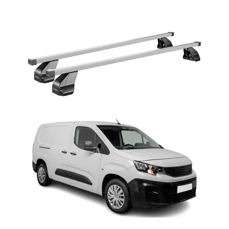 Solange Der Vorrat Reicht Menabo Dachträger Grundtäger für Peugeot Partner mk3 2018-2026 75kg Stahl Silber
