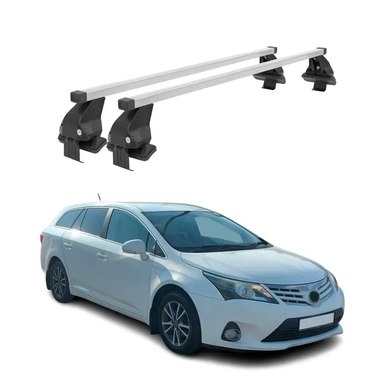 Menabo Dachträger für Toyota Avensis mk3 2008-2012 Pre-FL 50kg Stahl Silber 2x Preisreduziert