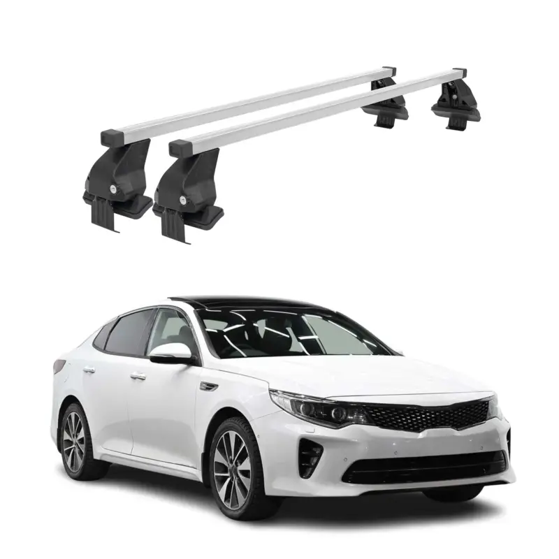 Menabo Dachträger Grundtäger für Kia Optima 2015-2020 50kg Stahl Silber 2 tlg Online Kaufen