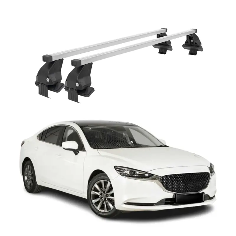 Menabo Dachträger Grundtäger für Mazda 6 Limo 2012-2025 50kg Stahl Silber 2 tlg Knallerangebot