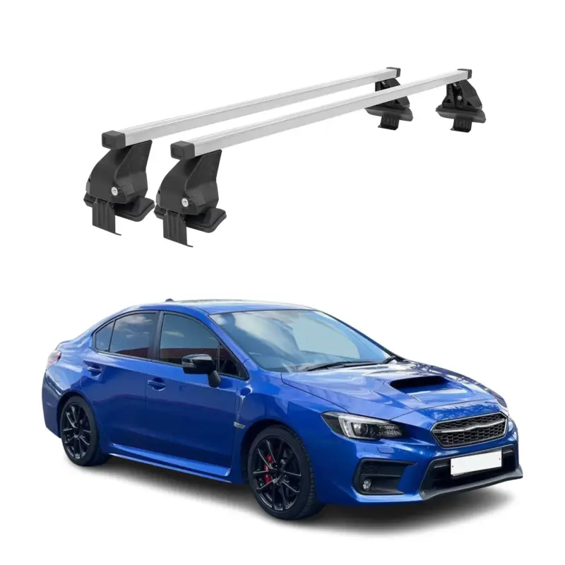 Direkt Vom Hersteller Menabo Dachträger Grundtäger für Subaru WRX STI mk4 2017-2018 FL 50kg Silber 2x