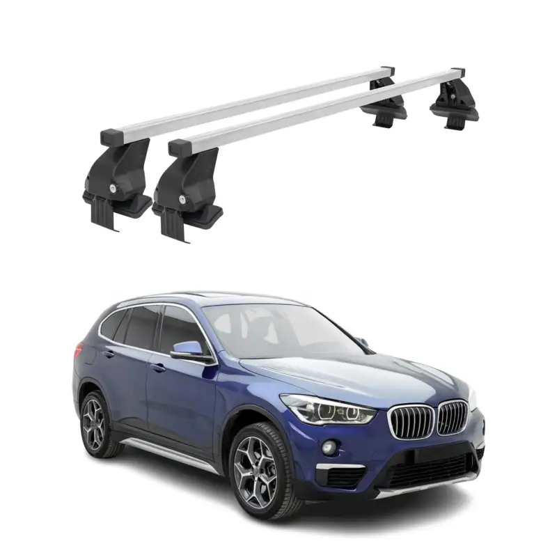 Menabo Dachträger Grundtäger für BMW X1 F48 2015-2022 50kg Stahl Silber 2 tlg Rabatt
