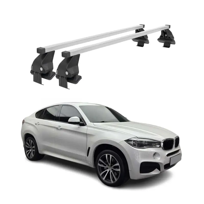 Menabo Dachträger Grundtäger für BMW X6 F16 2014-2019 50kg Stahl Silber 2 tlg Top-Angebot