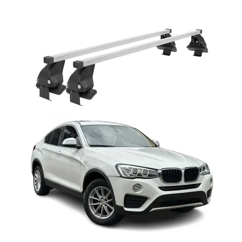Bestseller Menabo Dachträger Grundtäger für BMW X4 F26 2014-2018 50kg Stahl Silber 2 tlg