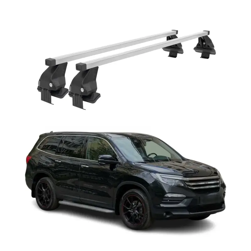 Menabo Dachträger Grundtäger für Honda Pilot 2015-2022 50kg Stahl Silber 2 tlg Billig
