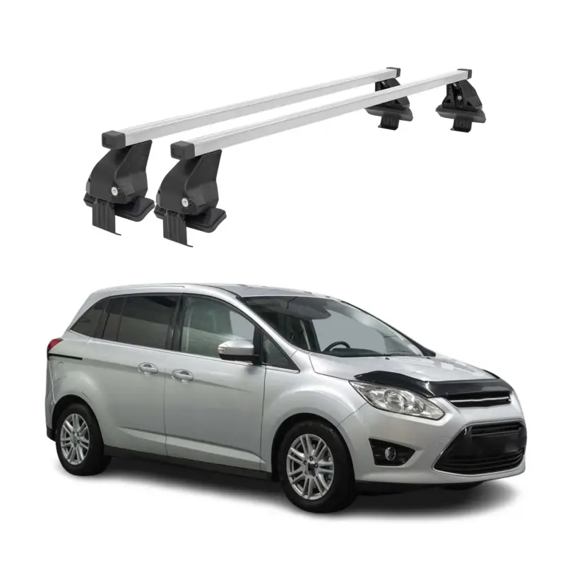Must-Have Menabo Stahl Dachträger Gepäckträger für Ford C-Max 2010-2019 Stahl Silber 2tlg