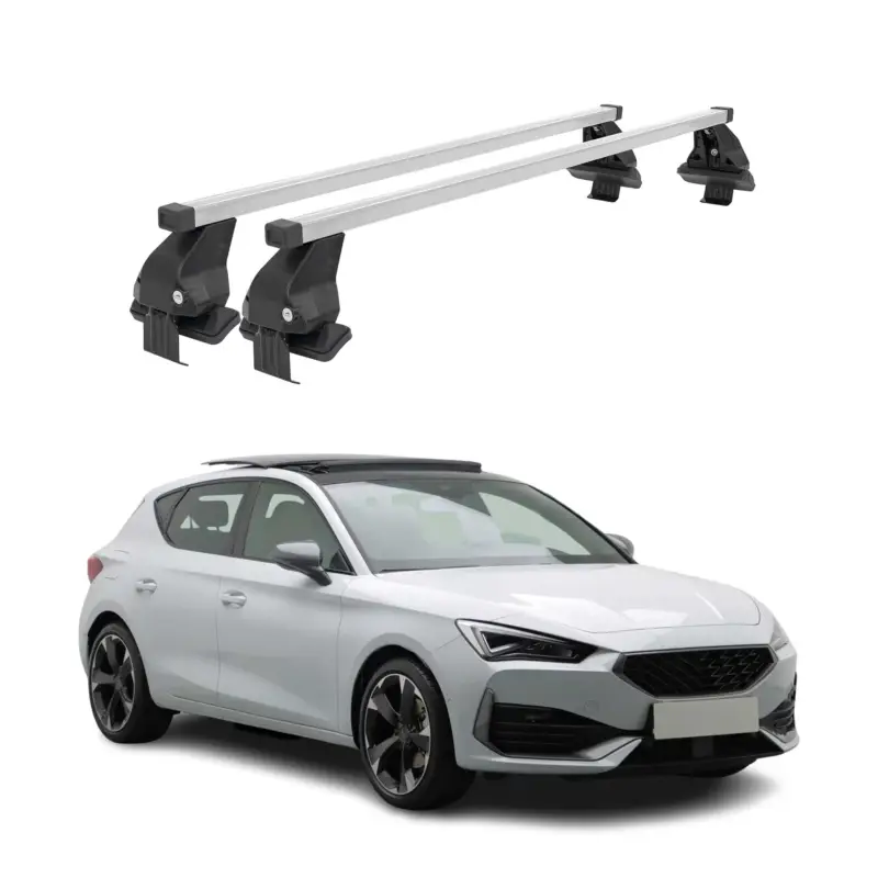 Neuheit Menabo Dachträger Grundtäger für Cupra Leon 2020-2026 50kg Stahl Silber 2 tlg