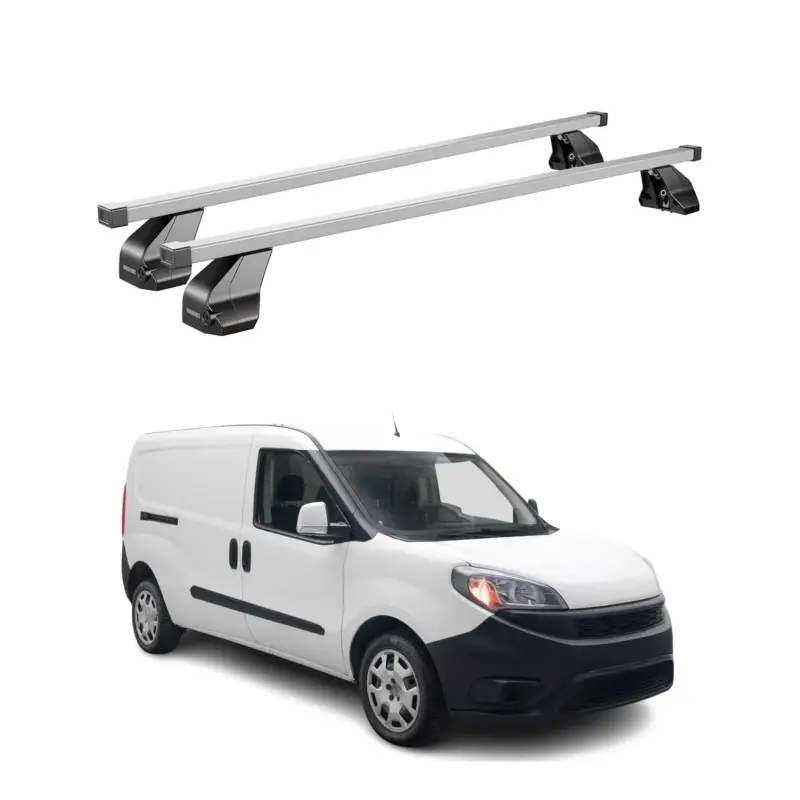 Kracherpreis Menabo Dachträger Grundtäger für Fiat Doblo Maxi 2015-2024 75kg Stahl Silber 2x