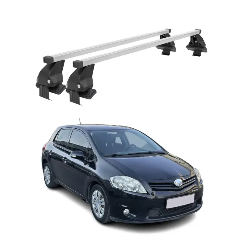 Top-Preis Menabo Dachträger Grundtäger für Toyota Auris mk1 2006-2012 50kg Stahl Silber 2x