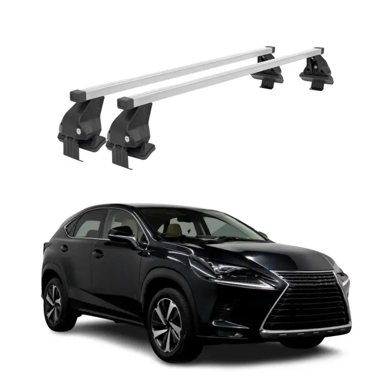 Menabo Dachträger Grundtäger für Lexus NX AZ10 2014-2021 50kg Stahl Silber 2 tlg Sonderangebot