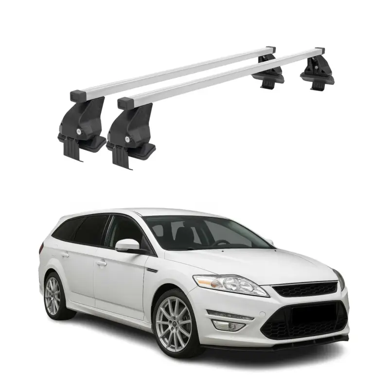 Menabo Dachträger für Ford Mondeo Liftback Turnier 2007-2014 50kg Grau Stahl 2x Sonderangebot