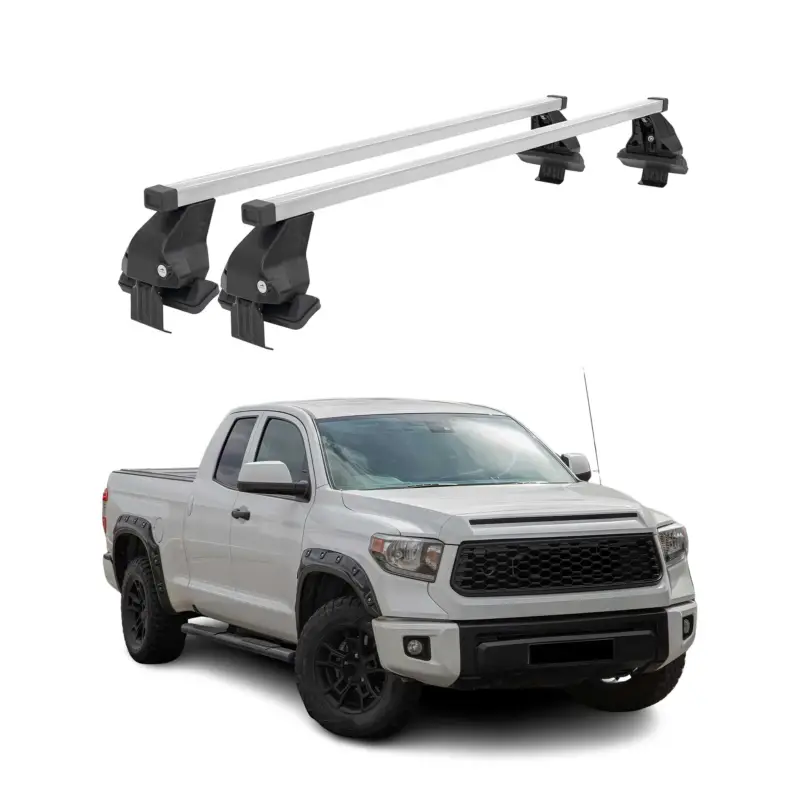 Menabo Dachträger für Toyota Tundra Double Cab mk2 2014-2021 FL 50kg Silber 2x Sichere Zahlung