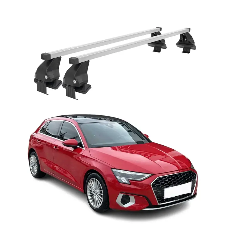 Markenprodukt Menabo Dachträger Grundtäger für Audi A3 Sportback 8Y 2020-2026 50kg Silber 2x