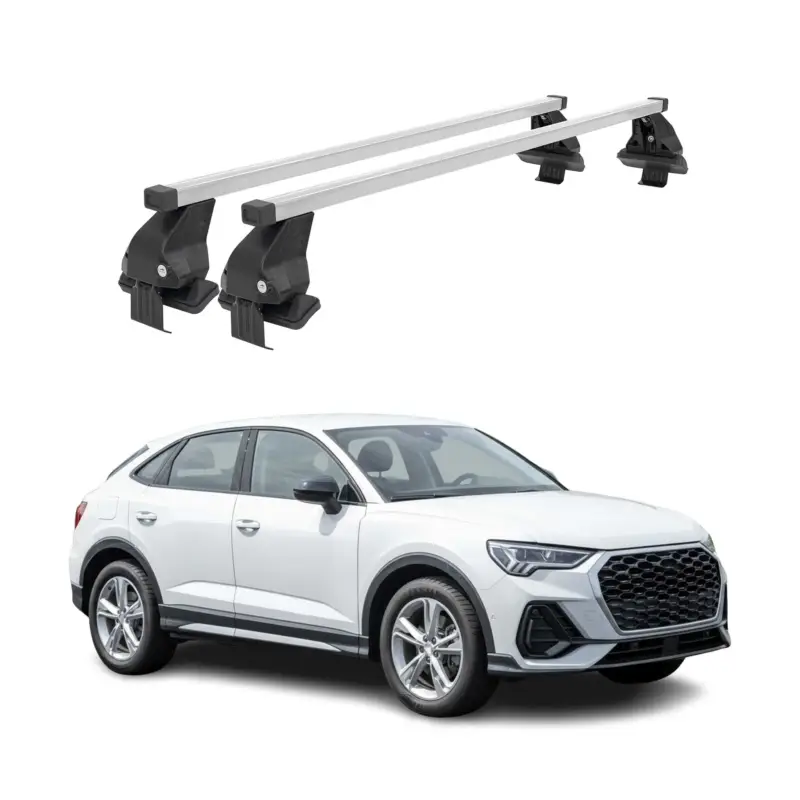 Online Kaufen Menabo Dachträger Grundtäger für Audi Q3 F3 Sportback 2019-2025 50kg Silber 2x