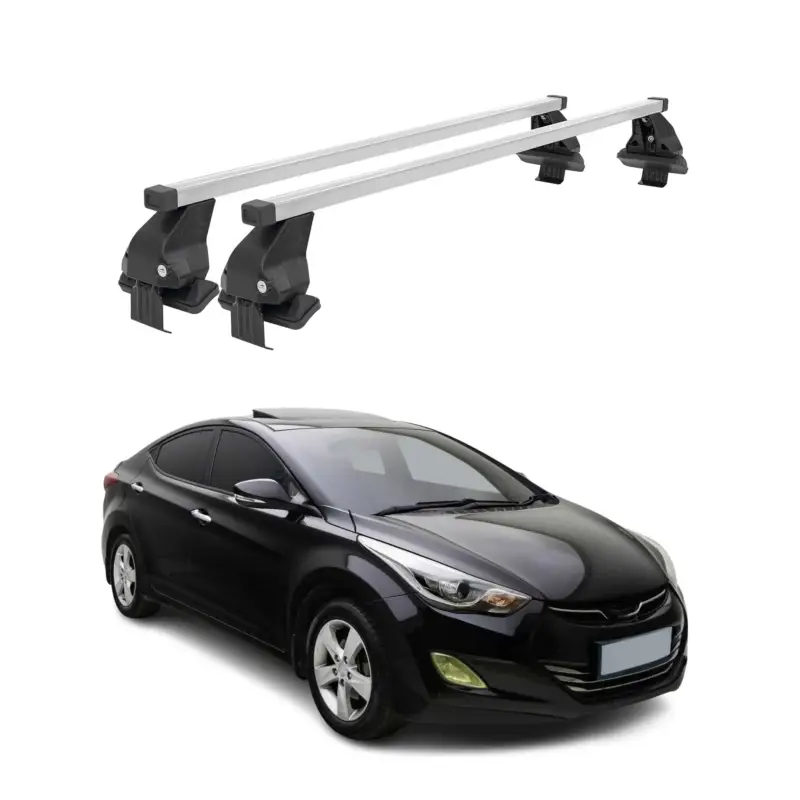 Menabo Dachträger Grundtäger für Hyundai Elantra mk5 2011-2016 50kg Stahl Silber Begrenztes Angebot