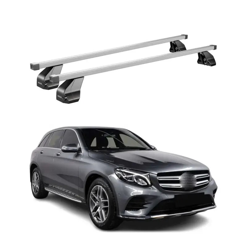 Menabo Dachträger Grundtäger für Mercedes GLC C253 2015-2020 75kg Stahl Grau 2x Neue Ware