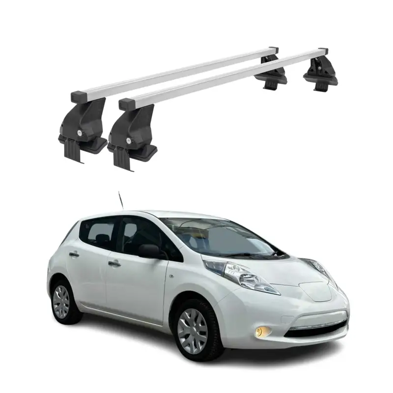 Menabo Dachträger Grundtäger für Nissan Leaf 2010-2017 50kg Stahl Silber 2 tlg Top-Preis