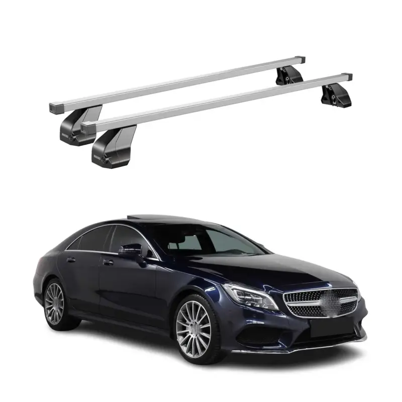 Schnäppchen Menabo Dachträger Grundtäger für Mercedes CLS C218 2010-2017 75kg Stahl Grau 2x