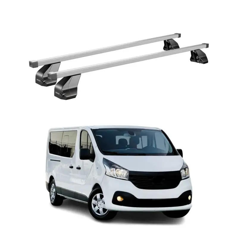 Menabo Dachträger Grundtäger für Opel Combo D 2011-2018 75kg Stahl Silber 2 tlg Begrenztes Angebot