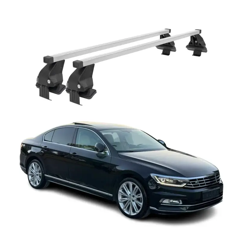 Top-Preis Menabo Dachträger Grundtäger für VW Passat B8 2014-2019 50kg Stahl Silber 2 tlg