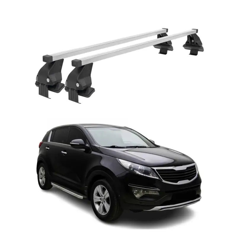 Jetzt Kaufen Menabo Dachträger Grundtäger für Kia Sportage SL 2010-2015 50kg Stahl Silber 2x