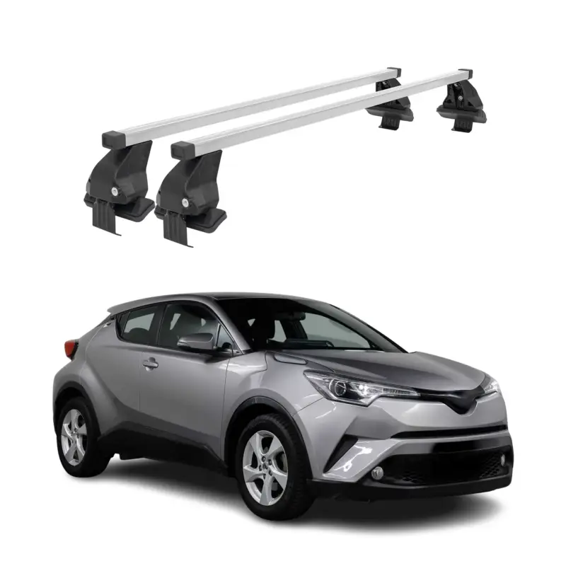 Neue Ware Menabo Dachträger Grundtäger für Toyota C-HR 2016-2023 50kg Stahl Silber 2 tlg