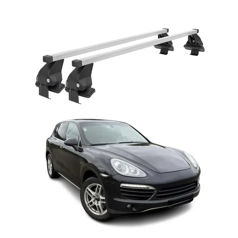 Menabo Dachträger Grundtäger für Porsche Cayenne 2010-2018 50kg Stahl Silber 2x Zertifiziert