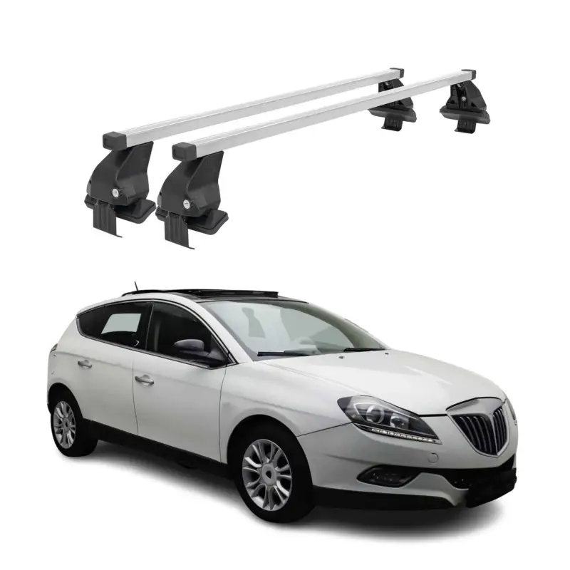 Heißes Angebot Menabo Dachträger Grundtäger für Lancia Delta 2008-2014 50kg Stahl Silber 2 tlg