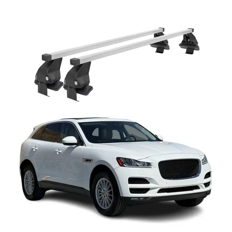 Menabo Dachträger Grundtäger für Jaguar F-Pace 2016-2025 50kg Stahl Silber 2 tlg Geprüft