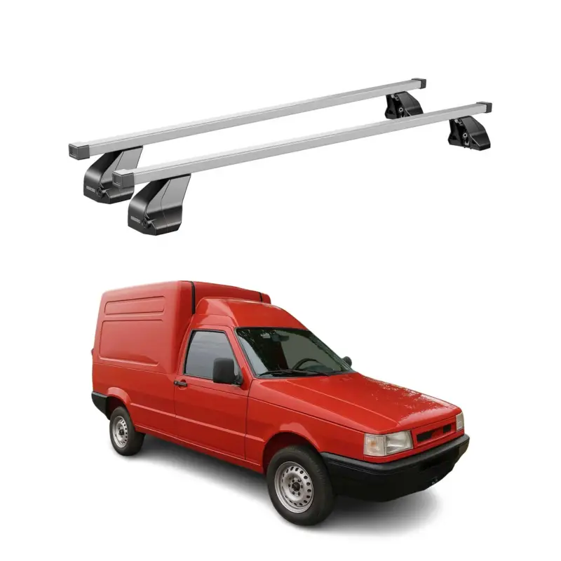 Menabo Dachträger Grundtäger für Fiat Fiorino 1987-2007 75kg Stahl Silber 2 tlg Aktuell