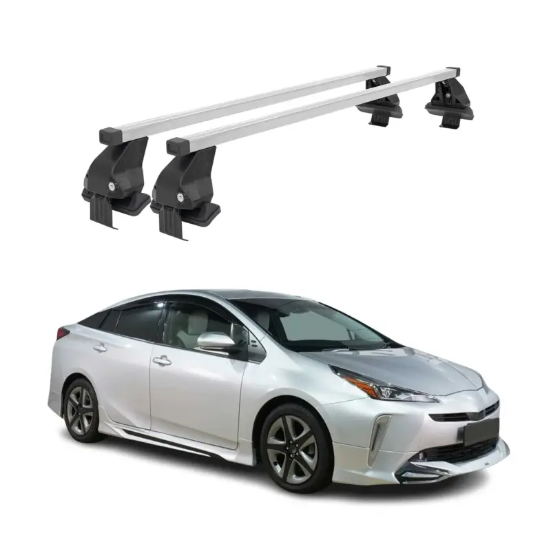 Neue Kollektion Menabo Dachträger Grundtäger für Toyota Prius+ 2012-2021 50kg Auminium Silber 2x