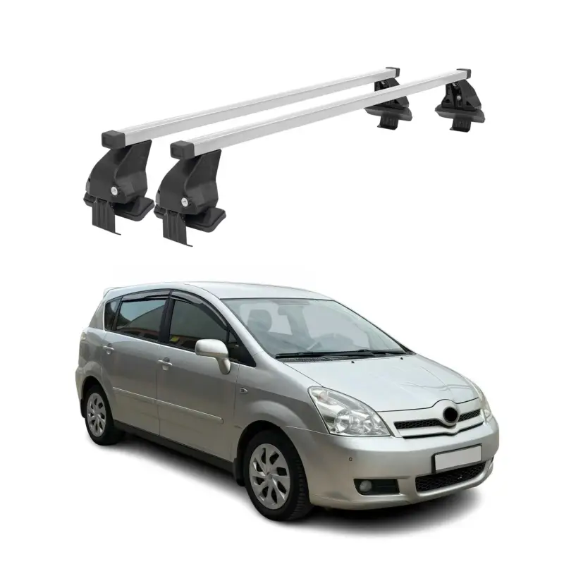 Wochenendangebot Menabo Dachträger für Toyota Corolla Verso mk2 2004-2007 Pre-FL 50kg Silber 2x