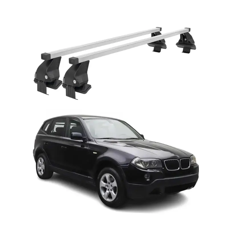 Menabo Dachträger Grundtäger für BMW X3 E83 2003-2010 50kg Stahl Silber 2 tlg Letzte Chance