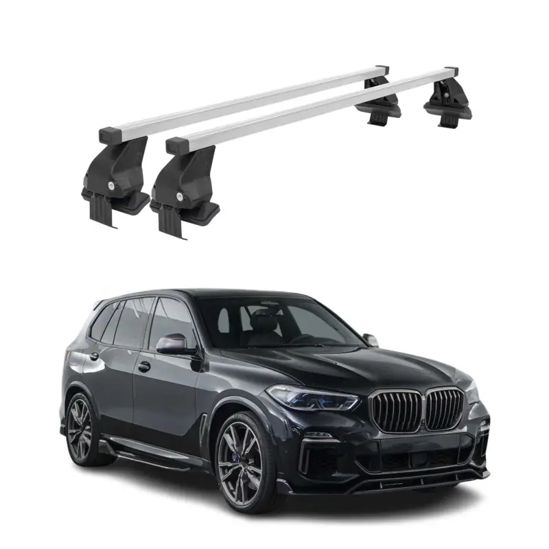 Menabo Dachträger Grundtäger für BMW X5 G05 2019-2026 50kg Stahl Silber 2 tlg Rabatt